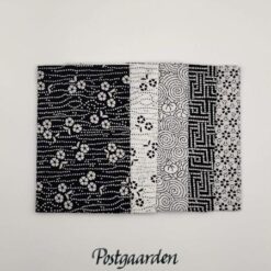 sort hvid stofpakke patchworkstof - postgaarden.com