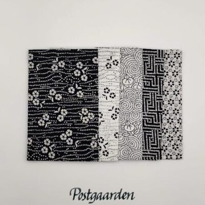 sort hvid stofpakke patchworkstof - postgaarden.com