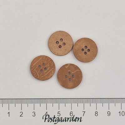 kokos knap mocca 20mm - postgaarden.com