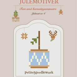 Julesæt 6 forside - Stjerne - Tromme - Kagemand - Grantræ på pakke - Rensdyr - postgaarden.com