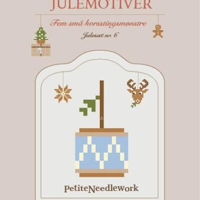 Julesæt 6 forside - Stjerne - Tromme - Kagemand - Grantræ på pakke - Rensdyr - postgaarden.com