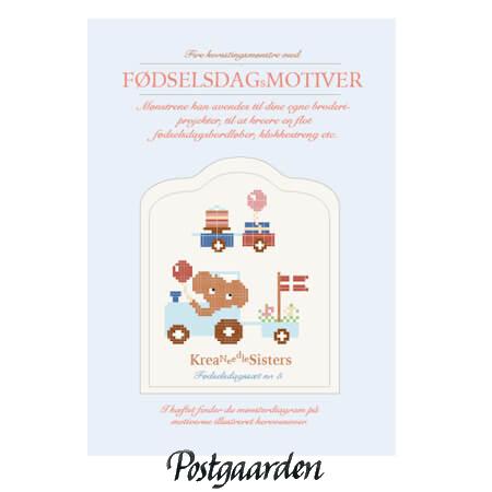 fødselsdag 5 kreasøster korssting - postgaarden.com