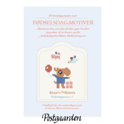 fødselsdag 6 kreasøster korssting - postgaarden.com