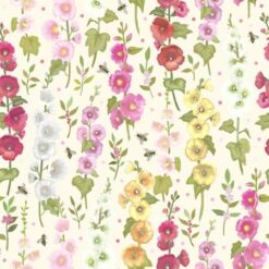 7940 hvid med blomster patchworkstof - postgaarden.com