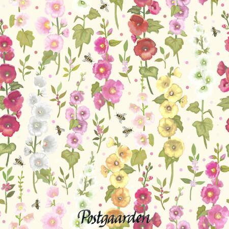 7940 hvid med blomster patchworkstof - postgaarden.com