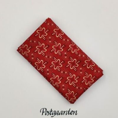 FQ7948 rød med møller patchworkstof - postgaarden.com