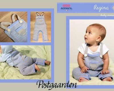 1566 oversigt Baby overalls mønster regina adriafil strik - postgaarden.com