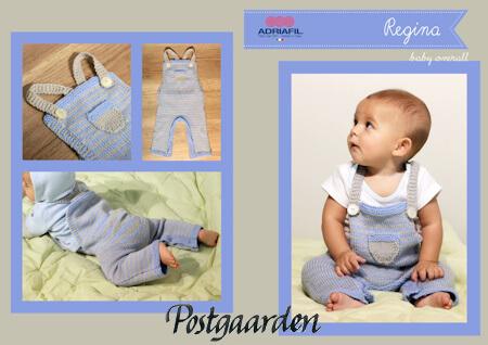 1566 oversigt Baby overalls mønster regina adriafil strik - postgaarden.com