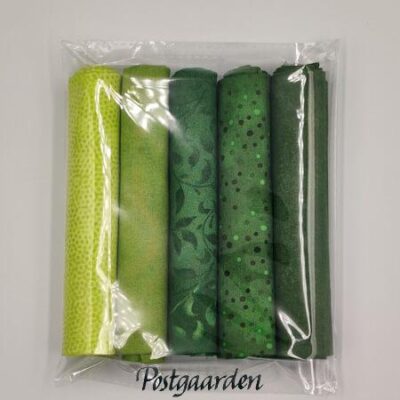STOFP06 grøn stofpakke patchwork - postgaarden.com