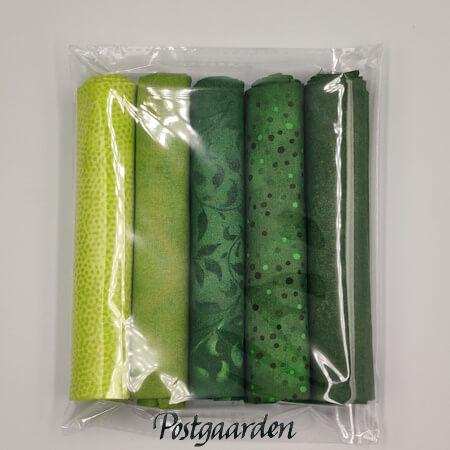 STOFP06 grøn stofpakke patchwork - postgaarden.com