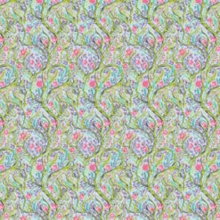 7959 Lyseblå med grene tula pink patchworkstof - postgaarden.com