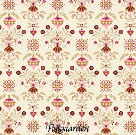 7964 råhvid med små feer patchworkstof - postgaarden.com