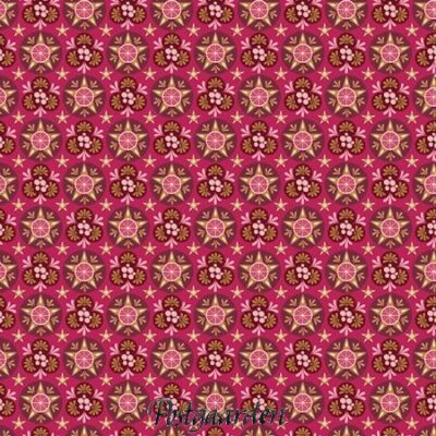 7967 bordeaux med geometrisk mønster patchworkstof - postgaarden.com