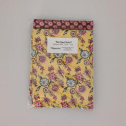 Stofp09 gul lyserød stofpakke - postgaarden.com