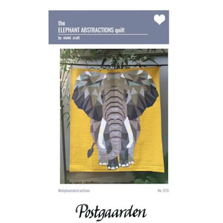 VC010 Elephant Abstractions quilt patchwork mønster - postgaarden.com