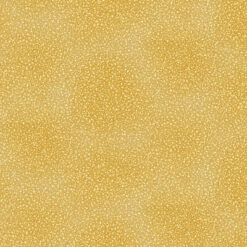 Patchworkstof i gylden med prikker og guld - Varenummer: 7977