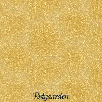 Patchworkstof i gylden med prikker og guld - Varenummer: 7977