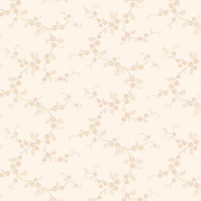 creme patchworkstof med grene - Varenummer 7988