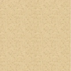 brun patchworkstof med bølger - varenummer 7989