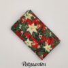 Rød patchworkstof med hvid julestjerme - Varenummer FQ7981