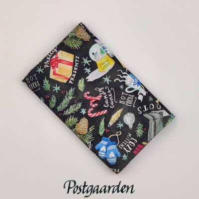 Mørkgrå patchworkstof med juleting - Varenummer FQ7982