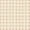 Beige med rødt mønster patchworkstof - 7992