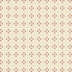 Beige med rødt mønster patchworkstof - 7992