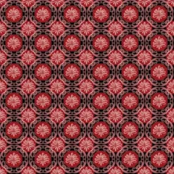 Sort rød med geometrisk mønster patchworkstof - 7994