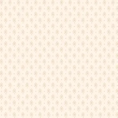 Beige med mønster patchworkstof - 7996