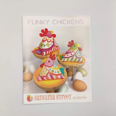 funky chickens korssting broderi mønster