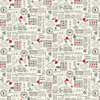 Strik ord patchworkstof