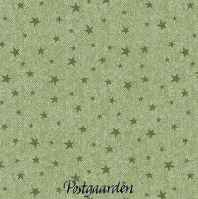 grøn med stjerner patchworkstof
