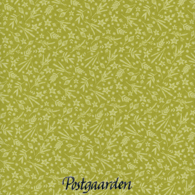 grøn med blade patchworkstof