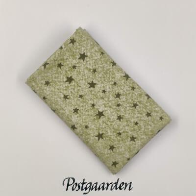 grøn med stjerner patchworkstof