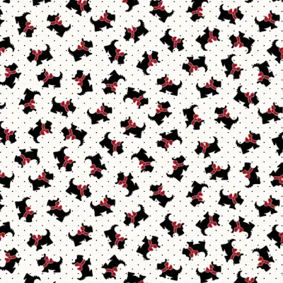 8027 hvid med scotte hund patchworkstof