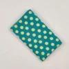 FQ8069 turkis med prikker kaffe fasset patchworkstof