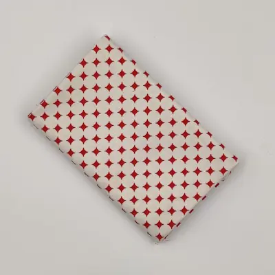 FQ8096 Rød råhvid geometrisk mønster Ambiguous patchworkstof