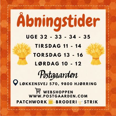 Åbningstider hos Postgaarden - Uge 51