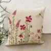 2052-3 Red flowers square pompstitch