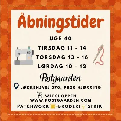 Åbningstider 40 - Postgaarden