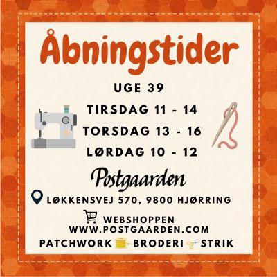 Åbningstider 39 Postgaarden
