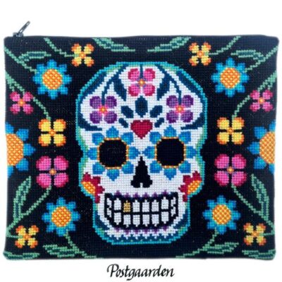 71-0533 sugar skull pung broderi kit - postgaarden.com