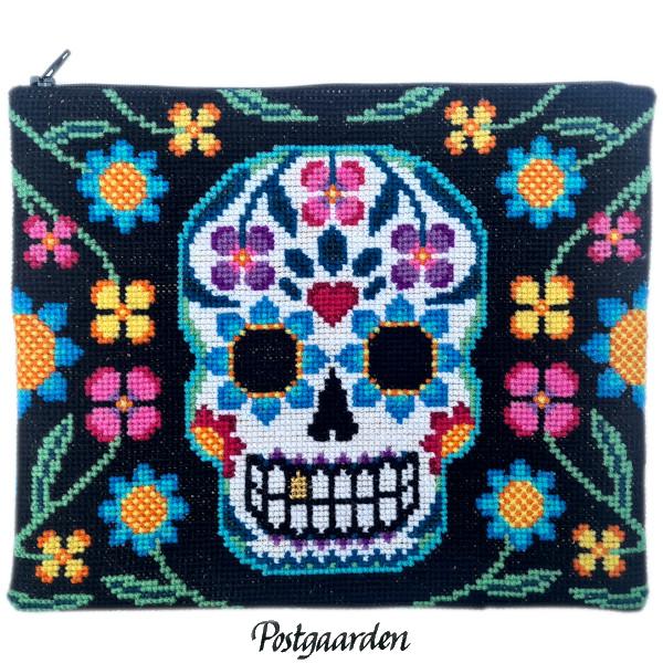 71-0533 sugar skull pung broderi kit - postgaarden.com