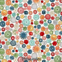 7790 Råhvid med knapper patchworkstof - postgaarden.com