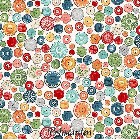 7790 Råhvid med knapper patchworkstof - postgaarden.com