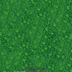 7798 Grøn med grene patchworkstof - postgaarden.com
