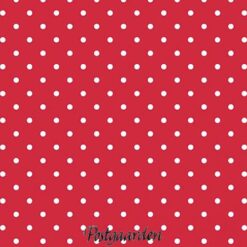 7814 Rød med hvide prikker patchworkstof - postgaarden.com