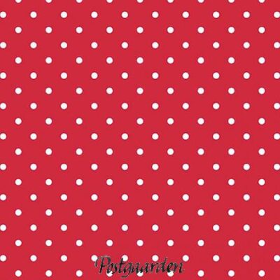 7814 Rød med hvide prikker patchworkstof - postgaarden.com