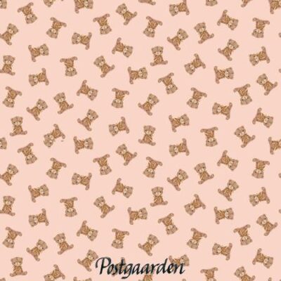 7815 Cream med små bamser patchworkstof - postgaarden.com