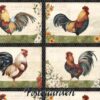 7826 panel med haner dækkeserviet patchworkstof - postgaarden.com